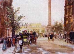 Northumberland Avenue (färg litho) av Herbert Menzies (after) Marshall