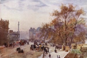 Whitehall (färg litho) av Herbert Menzies (after) Marshall