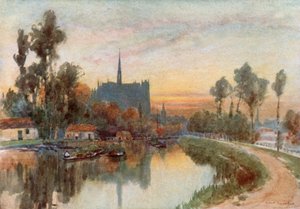 Kväll på Somme vid Amiens av Herbert Menzies Marshall
