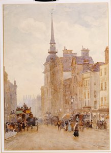 Tittar ner för Ludgate Hill från Steps of St. Paul