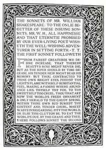 Riccardi Press: Sida från Sonnets of Shakespeare, c.1914 av Herbert Percy Horne