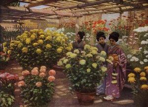 På Chrysanthemum Show (foto) av Herbert Ponting