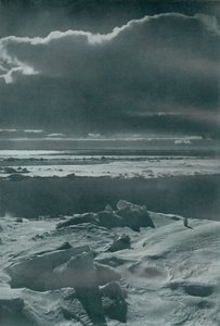 Aftonscen i flocken, c19101913, 1913 av Herbert Ponting