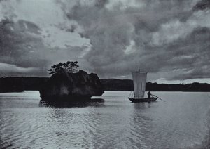 Kväll på Inlandshavet (s/v bild) av Herbert Ponting