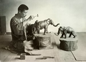 Bronsskulptören, 1910. av Herbert Ponting