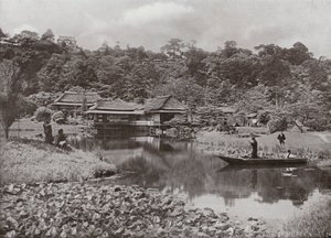 Ha-Kei-Tei Inn and Garden at Hikone (s/v foto) av Herbert Ponting
