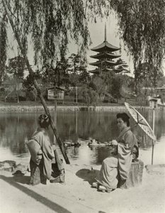 Nara-pagoden, 1910. av Herbert Ponting