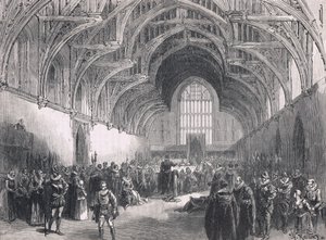 Statsrättegång i Westminster Hall på Elizabeth I:s tid av Herbert Railton