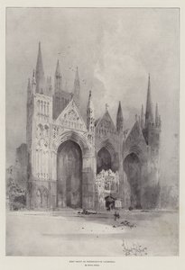 Västra fronten av Peterborough Cathedral