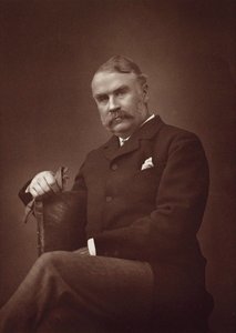 Porträtt av Sir William Schwenck Gilbert 1836-1911. av Herbert Rose Barraud