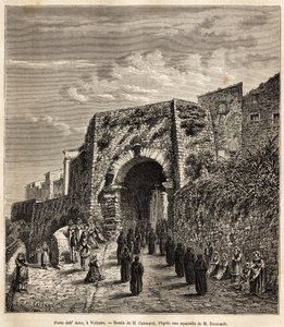 En religiös procession vid Porta dell