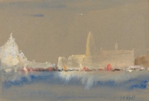 Saluten och Dogepalatset från Bacino di San Marco. av Hercules Brabazon Brabazon