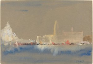 Saluten och Dogepalatset från Bacino di San Marco av Hercules Brabazon Brabazon