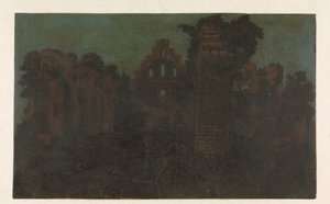 Ruinerna av klostret Rijnsburg, stor version Ruinerna av klostret Rijnsburg från söder: stor version