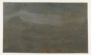 Dal med en flod och en stad med fyra torn av Hercules Segers