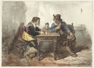 Två män sitter vid ett bord