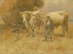 Skiss för The Harvesters, 1907.