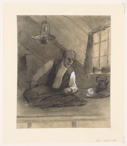Skräddare på jobbet i ett vindsrum av Herman Heijenbrock (possibly)