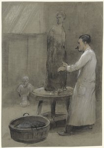 Skulptör och hans staty