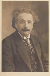 Porträtt av Albert Einstein 1879-1955, 1921. av Herman Mishkin