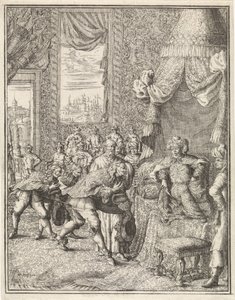 Vasco da Gama i audiens med kungen av Calcutta av Herman Padtbrugge