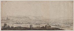 Landskap med byn Schenkenschanz, Gelderland, 1600-talet.
