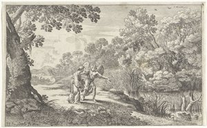 Hagar och ängeln Gamla testamentets skildringar (serietitel) av Herman van Swanevelt