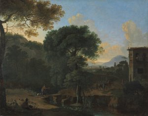 Landskap med resenärer av Herman van Swanevelt