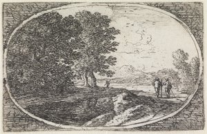 Landskap (nr 20 ur serien: variae campestrum fantasiae) av Herman van Swanevelt