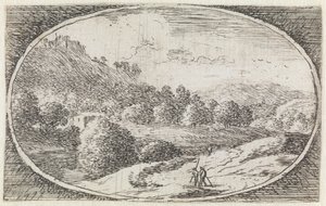 Landskap (nr 22 ur serien: Variae Campestrum Fantasiae) av Herman van Swanevelt