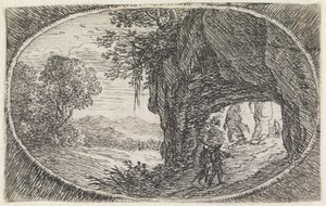 Landskap (nr 23 ur serien: Variae Campestrum Fantasiae) av Herman van Swanevelt