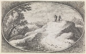 Landskap (nr 3 ur serien: Varietates campestrium phantasiarum) av Herman van Swanevelt