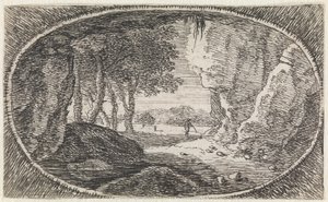 Landskap (nr 8 ur serien: Variae campestrum fantasiae) av Herman van Swanevelt