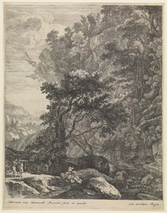 Landskap med bergsbäck av Herman van Swanevelt