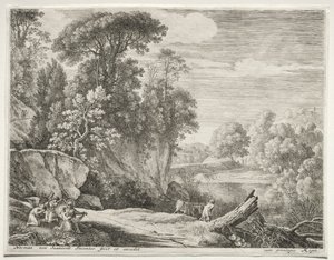 Åsnan ledde till floden, ca. 1652-1654.