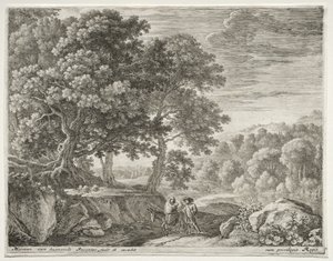Flygningen till Egypten, ca. 1652-1654. av Herman van Swanevelt