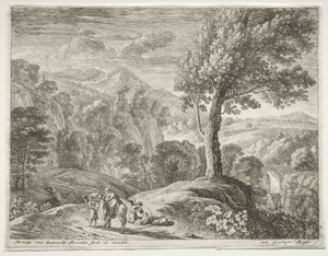 Det stora trädet och kaskaden, ca. 1652-1654. av Herman van Swanevelt