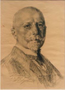 Porträtt av Heinrich von Zügel av Hermann Eissfeldt