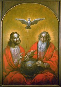 Den helige Ande med en modell av Ptolemaios värld, 1610 av Hermann Han