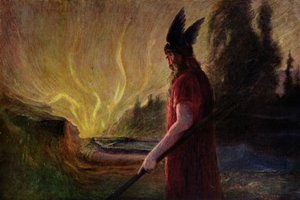 När lågorna stiger, lämnar Odin, 1909