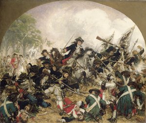 Den gamla Dessauer i slaget vid Turin, 1883 av Hermann Joseph Wilhelm Knackfuss