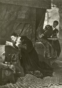Ludvig XI och Oliver Le Dain (gravyr)