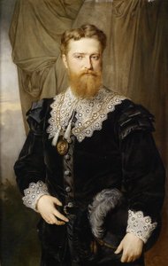 Porträtt av Karl Lueger 1844-1910 i historisk kostym, 1876 av Hermann Nigg