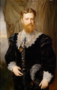 ""Porträtt av den österrikiske politikern Karl Lueger i historisk kostym"" (Porträtt av Karl Lueger (1844-1910) i historisk kostym) Målning av Hermann Nigg (1849-1928) av Hermann Nigg