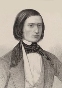 Porträtt av Jacques Offenbach 1819-1880, 1846. av Hermann Raunheim