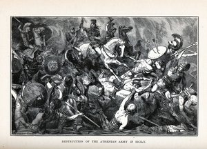 Förstörelse av den atenska armén på Sicilien, 1882 av Hermann Vogel