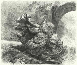 Frederick Barbarossa drunknar i floden Saleph på det tredje korståget, 1190