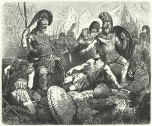 Offerdöd för Codrus, kung av Aten av Hermann Vogel