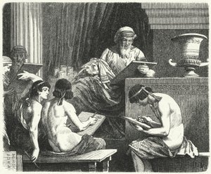 Solon, lagstiftare i Aten av Hermann Vogel