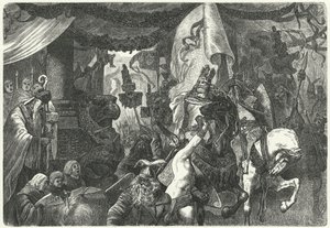 Theoderik den store, östgoternas kung, går in i Rom av Hermann Vogel